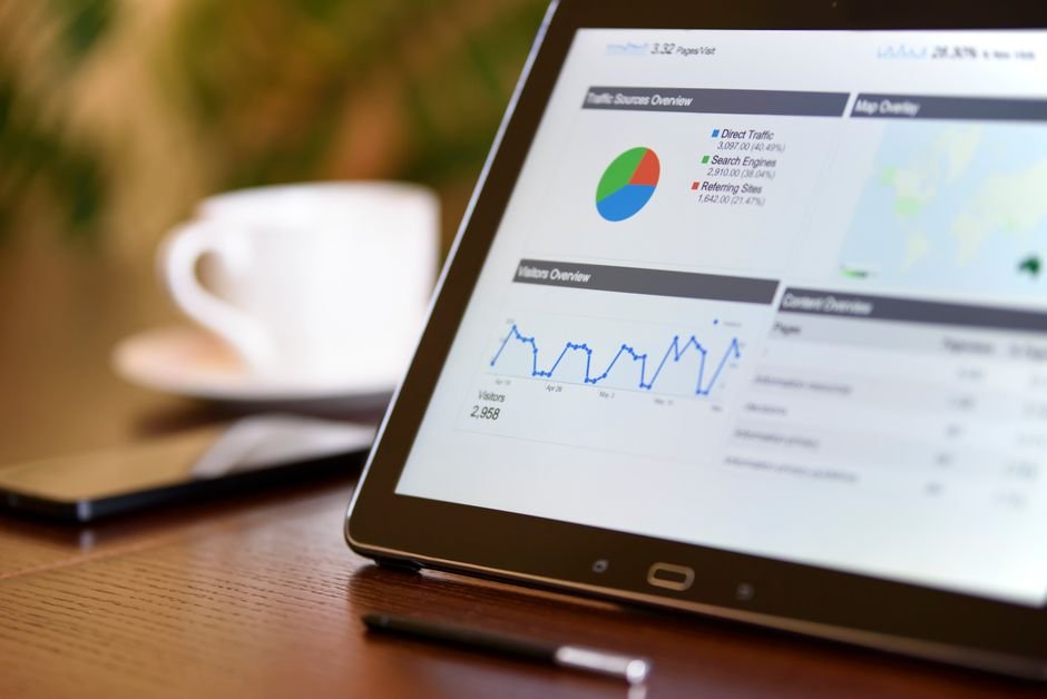 Close-up view of a tablet displaying financial analytics, essential for laboratory billing optimization.