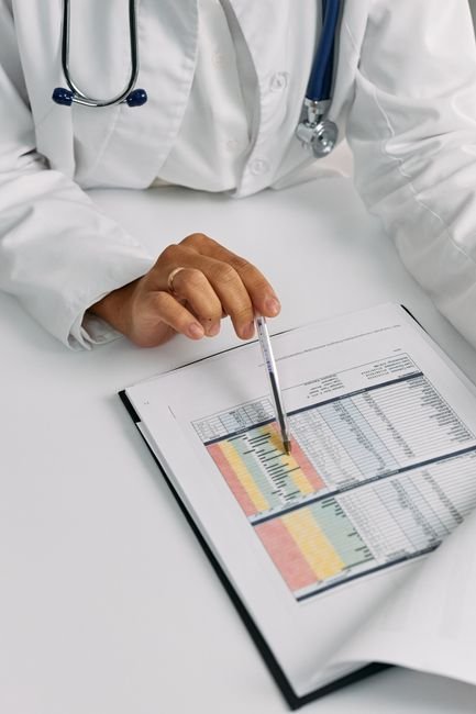 Specialist verifying clinical charts to substantiate medically necessary podiatry billing claims