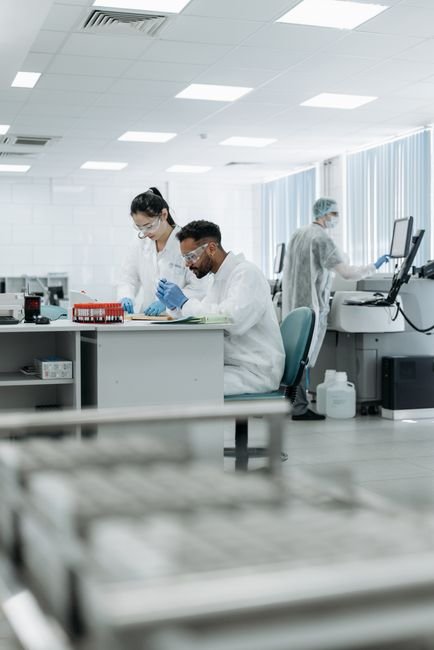Modern medical office technology solutions with doctors collaborating digitally