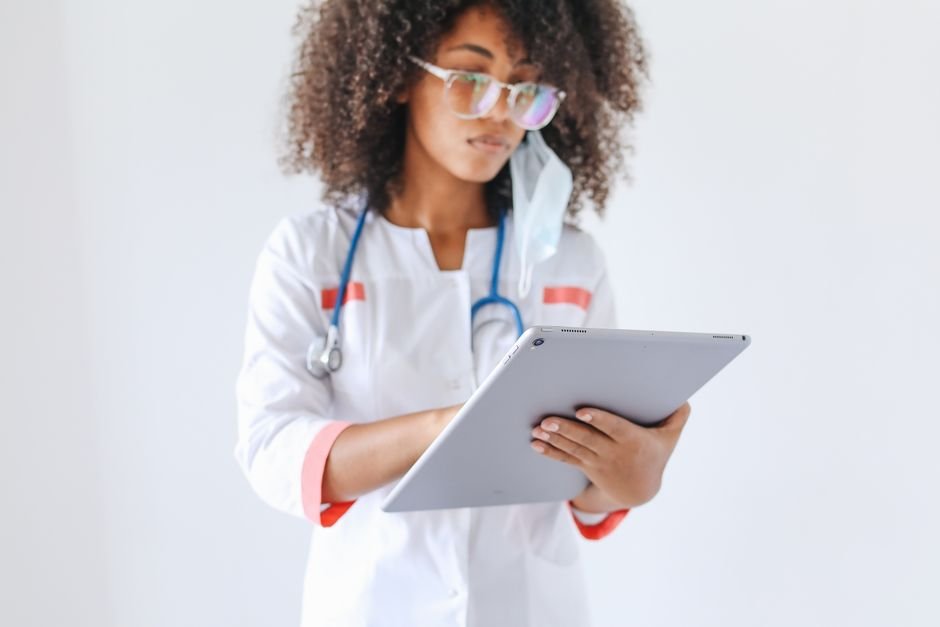 pexels photo 5234511.jpg Medical billing specialist working with self-pay collections technology and data analysis